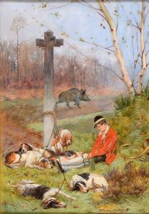 Le Piqueux Endormi by Gaston Gelibert