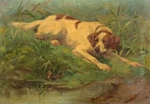The Dog And The Woodcock by Gaston Gelibert