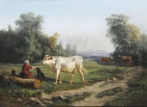La Gardienne De Vaches by Paul Jean P. Gelibert