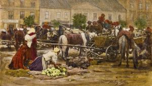 Markt In Krakau by Johann Nepomuk Geller