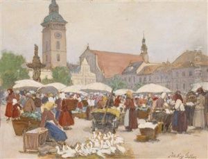 Marketplace by Johann Nepomuk Geller