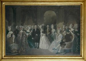 Benjamin Franklin At The Court Of France
Hand-colored Engraving. by William Overend Geller
