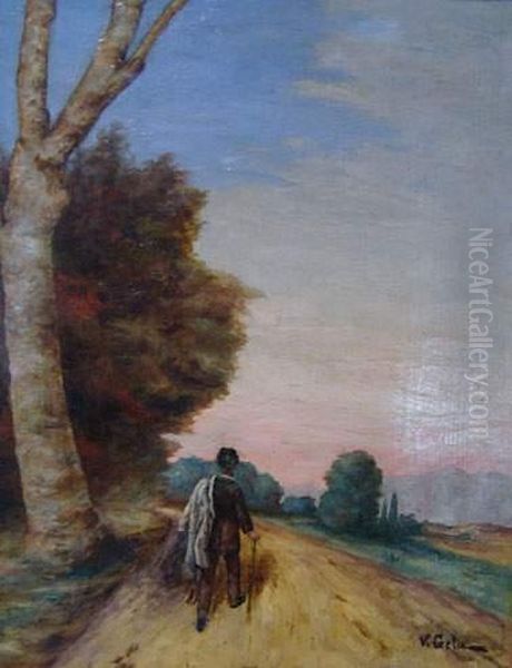 Promeneur Sur La Route. - view 1