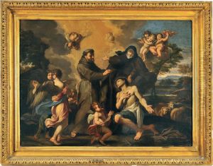 Scena Sacra Con San Francesco E Santa Caterina by Ludovico Geminiani