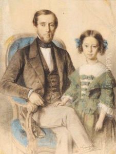 Portrait De M. Douglas Et Sa Fille