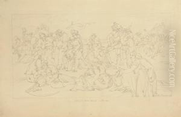 Ludwig Von Thuringen, The Iron Count, Orders The Aristocrats Toplough The Fields - view 1