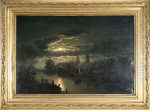 Fiskehamn I Mansken by Theodor Genenger