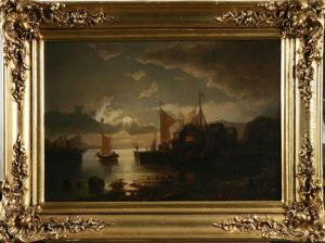 Kustby Med Batar by Theodor Genenger