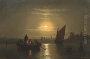 Fishing By Moonlight by Theodor Genenger