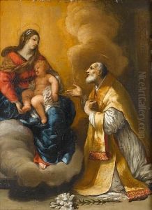 The Vision Of Saint Philip Neri by Cesare Gennari