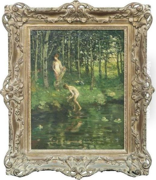 Bathers By A Stream - view 1