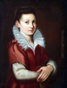 Portrait Of A Young Girl Wearing Frilled Lace Collar by Artemisia Gentileschi