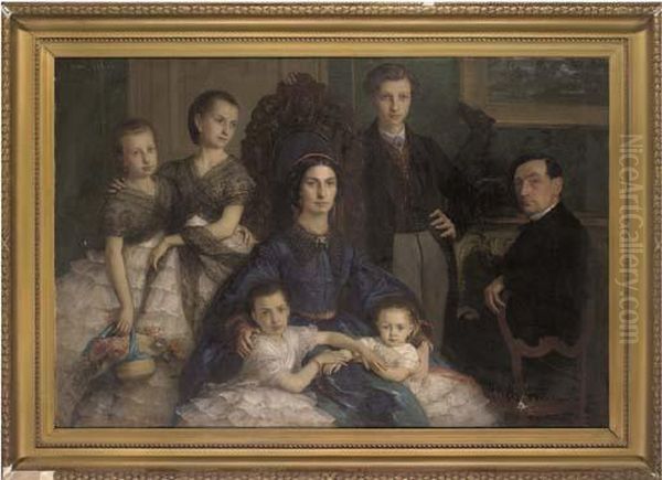Portrait Of A Family, In An Interior - view 1