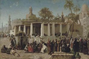 Crowds Gathering Before The Tombs Of The Caliphs, Cairo Crowds Gathering Before The Tombs Of The Caliphs, Cairo