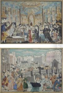 The Conversion Of Saint Francis Borgia While Accompanying The Body Of The Empress Isabella Of Portugal To Her Burial Place In Granada In 1537; Saint Ignatius Loyola Performing A Miracle