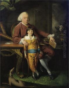 Portrait Of A Gentleman With His Son