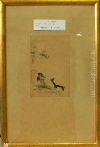 Interior Med Flicka. by Louis George-Legrand
