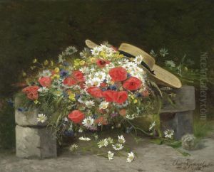 Still Life Of Wild Flowers And A Garden Hat Still Life Of Wild Flowers And A Garden Hat