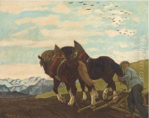 Ploughing The Field by Walter Georgi