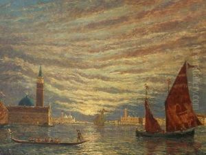 "venise, Coucher De Soleil". by Henry Gerard