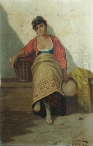 Jeune Italienne by Lucien Gerard