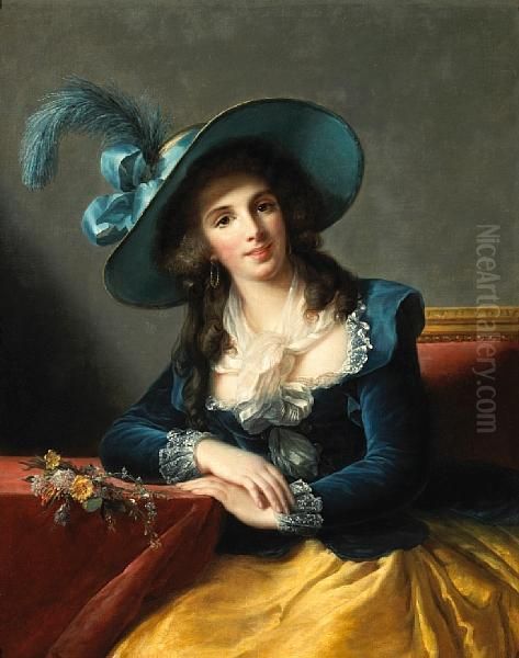 A Portrait Of A Lady, Seated Three Quarter-length, Thought To Be Denise Duvrille - view 1