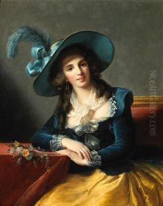 A Portrait Of A Lady, Seated Three Quarter-length, Thought To Be Denise Duvrille by Marguerite Gerard