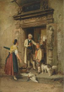 The School Lesson by Theodore Gerard