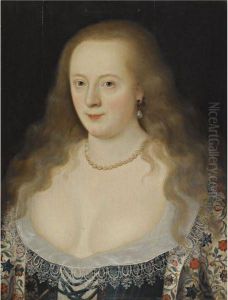 Portrait Of Frances, Countess Of Hertford, Later Countess Of Richmond (1578-1639) by Marcus Ii Gerards