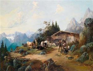 Auf Der Hochalm by August Gerasch