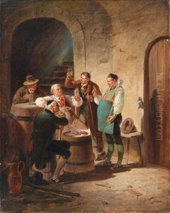 Im Weinkeller by August Gerasch