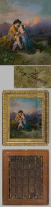 Junge Liebe In Abendlicher Gebirgslandschaft by August Gerasch