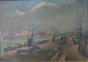 La Seine A Paris by Abel Gerbaud