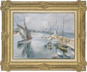 Voiliers Dans Le Port De Saint Tropez by Abel Gerbaud