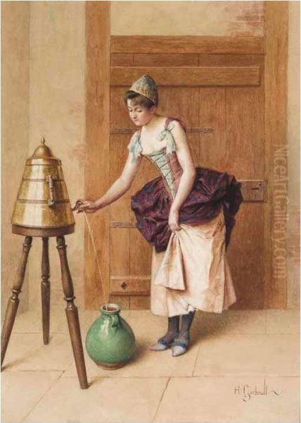 Lady Getting Water - view 1