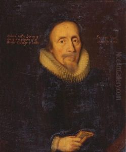 Portrait Of Richard Astley, "doctor In Divinitie And Warden Of All Soules Colledge In Oxon", Waistlength, His Right Hand Holding A Book, Inscribed "dei Imago Luccat In Prototypo Meo."