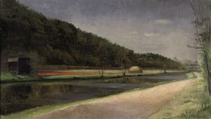 Tulip Fields In Bloom Near Zanderijvaart, Overveen by Roelf Gerbrands