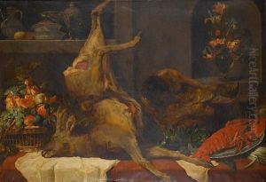 A Deer, A Boar's Head, A Basket Of Grapes