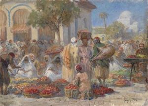 Oriental Market Scene