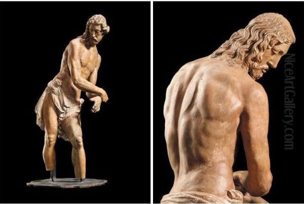 A Terracotta Figure Of Christ - view 1