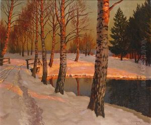 Sunset by Mikhail Markianovich Germanshev