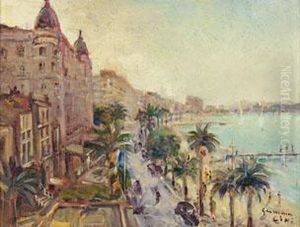 Ansicht Von Cannes Mit Der Croisette