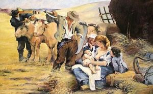 Nursing Mother On A Farm
