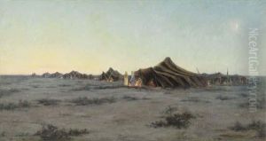 Campement Dans Le Desert by Alphonse Germain-Thill