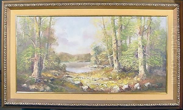 A Wooded Landscape With A Lake - view 1