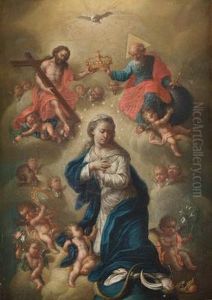 La Coronacion De La Virgen by Bernardo German Llorente