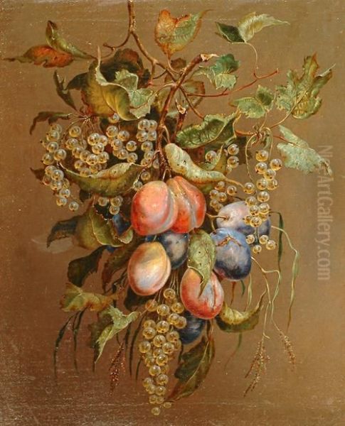 A Still Life Of Grapes And Plums - view 1