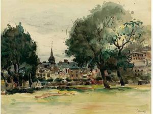 Vue De Honfleur by Paul E. Gernez