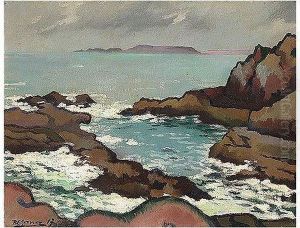 Elie , Rocky Coastal Scene, Signed And Elie , Rocky Coastal Scene, Signed And