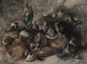 Baigneuse Aux Coquillages - Etude De Paysage by Paul-Elie Gernez